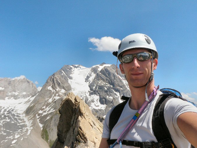 Aiguille de la Vanoise (67).jpg - La Grande Casse avec les Grands Couloirs (mauvais souvenirs....)